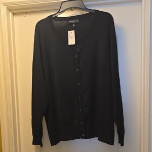 Lane Bryant Black Button Cardigan